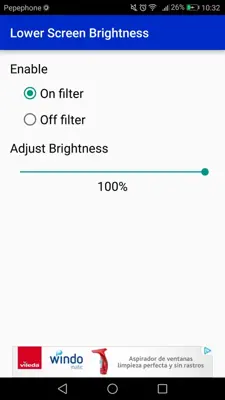 Lower Screen Brightness android App screenshot 1